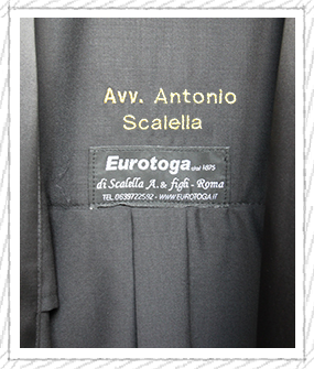 Toga Scalella per uditori giudiziari in tessuto fresco lana leggerissimo lanificio Marzotto+kit Scalella