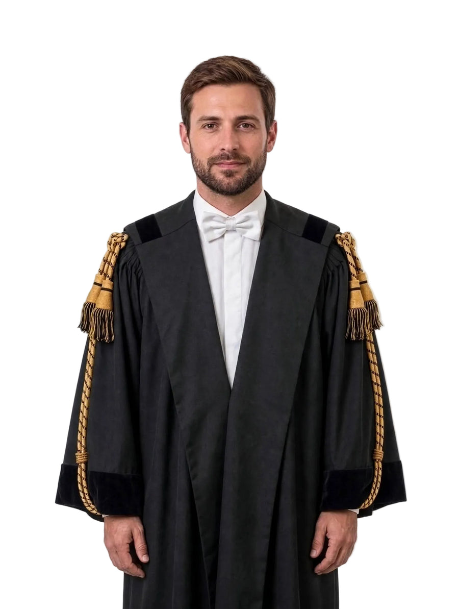 TOGA IN TESSUTO TROPICALSUPERFINE ERMENEGILDO ZEGNA completa di cordoni e borsa porta toga